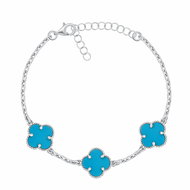 Brilio Silver Ladies silver bracelet with four leaves BRC191WTQ (Ag925/1000, 4,1 g) - Bracelet