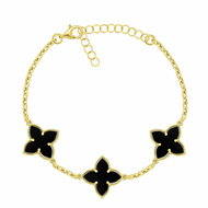 Brilio Silver Gold plated bracelet Flowers BRC192YBC (Ag925/1000, 4,7 g) - Bracelet