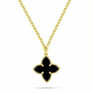 Brilio Silver Gold plated flower necklace NCL193YBC (Ag925/1000, 5,33 g) - Necklace