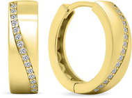 Brilio Silver Gold plated rings with cubic zirconia EA456Y (Ag925/1000, 4,05 g) - Earrings