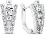 Brilio Silver Sparkling Silver Earrings with Zirconia EA463W (Ag925/1000, 4,42 g) - Earrings