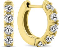 Brilio Silver Small Gold plated rings with clear cubic zirconia EA481Y (Ag925/1000, 2,7 g) - Earrings