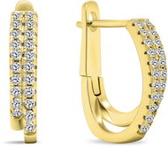 Brilio Silver Pozlacené náušnice se zirkony EA483Y (Ag925/1000, 3,06 g) - Náušnice