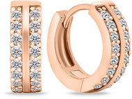 Brilio Silver Bronze rings with cubic zirconia EA662R (Ag925/1000, 3,1 g) - Earrings