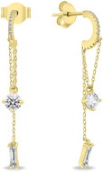 Brilio Silver Gold plated chain earrings EA628Y (Ag925/1000, 3,1 g) - Earrings