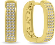 Brilio Silver Gold plated earrings with cubic zirconia EA887Y (Ag925/1000, 4,59 g) - Earrings