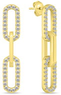 Brilio Silver Gold plated earrings with cubic zirconia EA1035Y (Ag925/1000, 2,94 g) - Earrings
