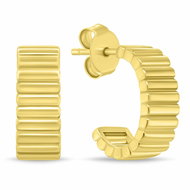 Brilio Silver Gold plated round earrings EA1091Y (Ag925/1000, 3,78 g) - Earrings