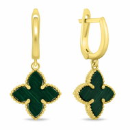 Brilio Silver Gold plated dangle earrings with flowers EA1158YG (Ag925/1000, 2,88 g) - Earrings