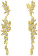 Brilio Silver Long Gold plated earrings with cubic zirconia EA1135Y (Ag925/1000, 11,15 g) - Earrings