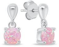 Brilio Silver Silver earrings with pink opals EA1137WP (Ag925/1000, 1,38 g) - Earrings