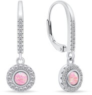 Brilio Silver Silver earrings with opals EA1167WP (Ag925/1000, 3,33 g) - Earrings