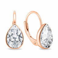 Brilio Silver Bronze earrings with cubic zirconia EA671R (Ag925/1000, 3,1 g) - Earrings