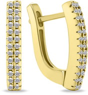 Brilio Silver Gold plated earrings with cubic zirconia EA660Y (Ag925/1000, 2,7 g) - Earrings