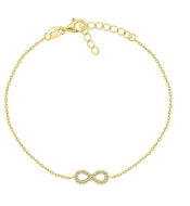 Brilio Silver gold plated silver bracelet with cubic zirconia Infinity BR42Y (Ag 925/1000, 0,19 g) - Bracelet