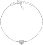 Brilio Silver bracelet with heart BR11AW (Ag 925/1000, 0,16 g) - Bracelet