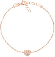 Brilio Silver bronze bracelet with heart BR11AR (Ag 925/1000, 0,16 g) - Bracelet