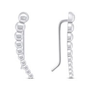 Brilio Silver minimalist longitudinal silver earrings EA80W (Ag 925/1000, 2,96 g) - Earrings
