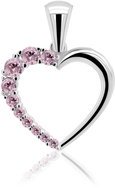 Brilio Silver stříbrný přívěsek s růžovými zirkony PT42WP (Ag 925/1000, 1,15 g) - Přívěsek