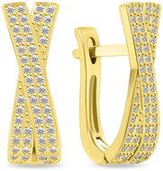 Brilio Silver Glitter gold plated earrings PE066Y (Ag 925/1000, 2,77 g) - Earrings
