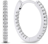 Brilio Silver Sparkly round earrings with cubic zirconia EA362W (Ag 925/1000, 2,66 g) - Earrings