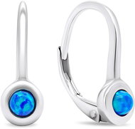 Brilio Silver Půvabné stříbrné náušnice se syntetickými opály EA365WB (Ag 925/1000, 1,91 g) - Náušnice
