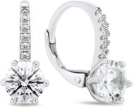Brilio Silver Sparkling Silver Earrings with Zirconia EA367W/EA389W 1,6 × 0,6 cm (Ag 925/1000, 2,38  - Earrings
