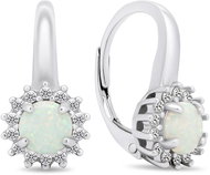 Brilio Silver Beautiful silver earrings with cubic zirconia and opals EA382W (Ag 925/1000, 2,95 g) - Earrings