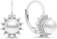 Brilio Silver Silver earrings with pearls and cubic zirconia EA426W (Ag 925/1000, 2,8 g) - Earrings
