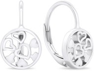 Brilio Silver Lovely silver earrings with hearts EA438W (Ag 925/1000, 1,96 g) - Earrings