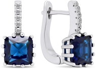 Brilio Silver Original silver earrings with blue cubic zirconia EA670WB (Ag 925/1000, 4,4 g) - Earrings