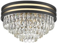 Brilagi LED Crystal ceiling light VELURE 5× E14 40 W black - Ceiling Light