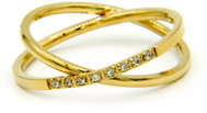 BRUNO Double Gold ring with stones size 5 (EU 49–51) - Ring