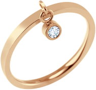 BRUNO Prsten s kamínkovým přívěskem Rose Gold vel. 6 (EU 51,5-53,5) - Ring
