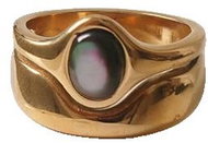 FLÂNERIE BY MAIQ Alouette black 18K Gold Plated size 7 (EU 54–56) - Ring