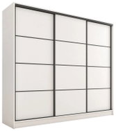 BROMARKT Harazia 200 wardrobe without mirror, with 4 drawers and 2 hanging rails, matt white - Wardrobe
