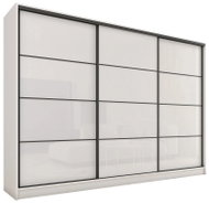 BROMARKT Harazia 250 wardrobe without mirror, with 4 drawers and 2 hanging rails, white gloss - Wardrobe