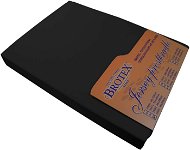Brotex Jersey prostěradlo černé, 160 × 200 cm - Prostěradlo