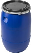 BROWIN Barrel 85 L, HDPE, blue with sealing hoop - Barrel