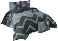 Brotex Flannel French bed linen 200 × 200, 70 × 90 cm, Scandinavia green - Bed Linen