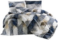 Brotex Prodloužené flanelové francouzské povlečení 240 × 220, 70 × 90 cm, Laris blue - Povlečení