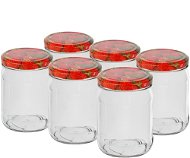 BROWIN Set mit Einmachgläsern 500 ml + Deckel 82, 6 Stück - Einmachglas 