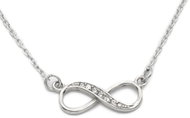 BRUNO Fine necklace Infinity with rhinestones - Necklace
