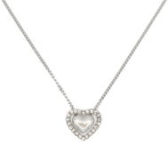 BRUNO Necklace Double heart with rhinestones - Necklace