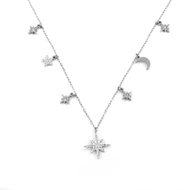 BRUNO Necklace Starry sky with rhinestones - Necklace