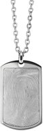 BRUNO Pendant Military stamp with imprint + chain - Necklace