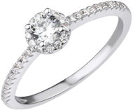 BRUNO Floret silver ring with zircons, size 7 (EU 54–56) (Ag 925/1000, 2g) - Ring