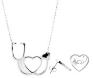 BRUNO Phonendoscope Set, ECG Curve - Jewellery Gift Set