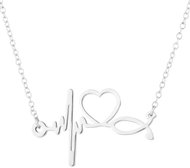 Bruno stethoscope, ECG curve - Necklace