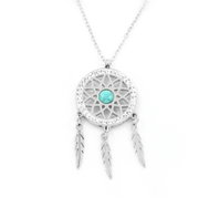 Bruno turquoise dream catcher - Necklace